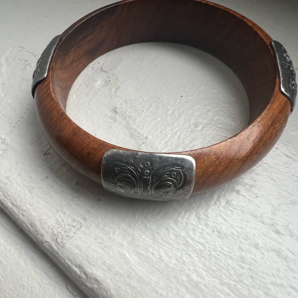 Silpada Wood and sterling silver bracelet